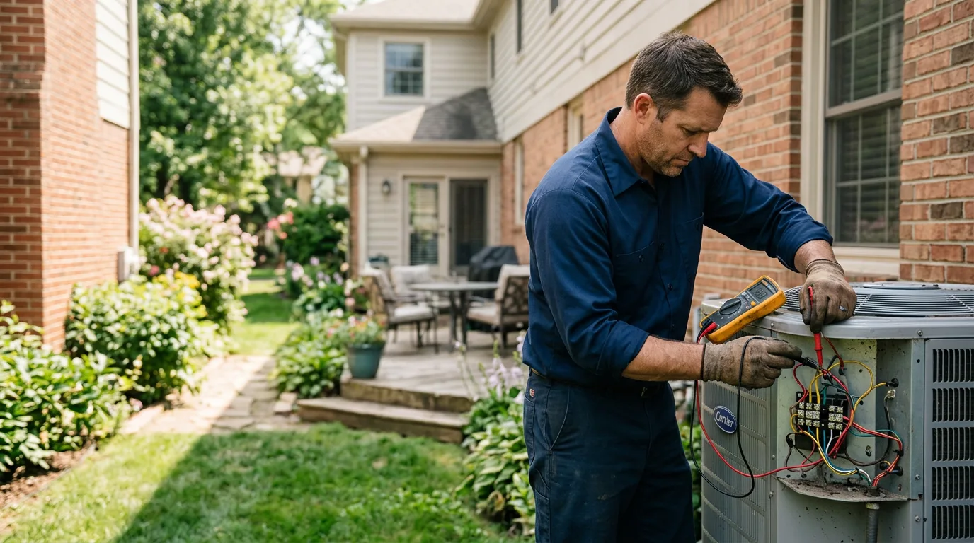 HVAC technician working near Franklin, OH